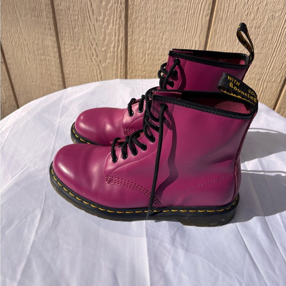 Dr. Martens 1460 Fuchsia and Pink smooth leather lace up boot - Picture 12 of 15